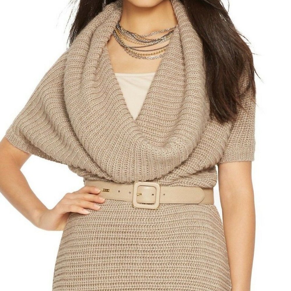 LAUREN by Ralph Lauren Wool-Blend Cowl Neck Ribbed Sweater size S